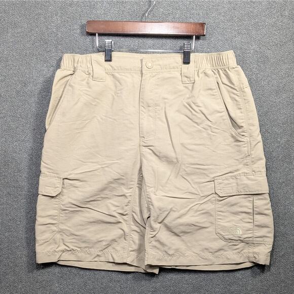The North Face Cargo Nylon Hiking Shorts Mens Medium (32x9) Outdoor Active Tan - Picture 1 of 13
